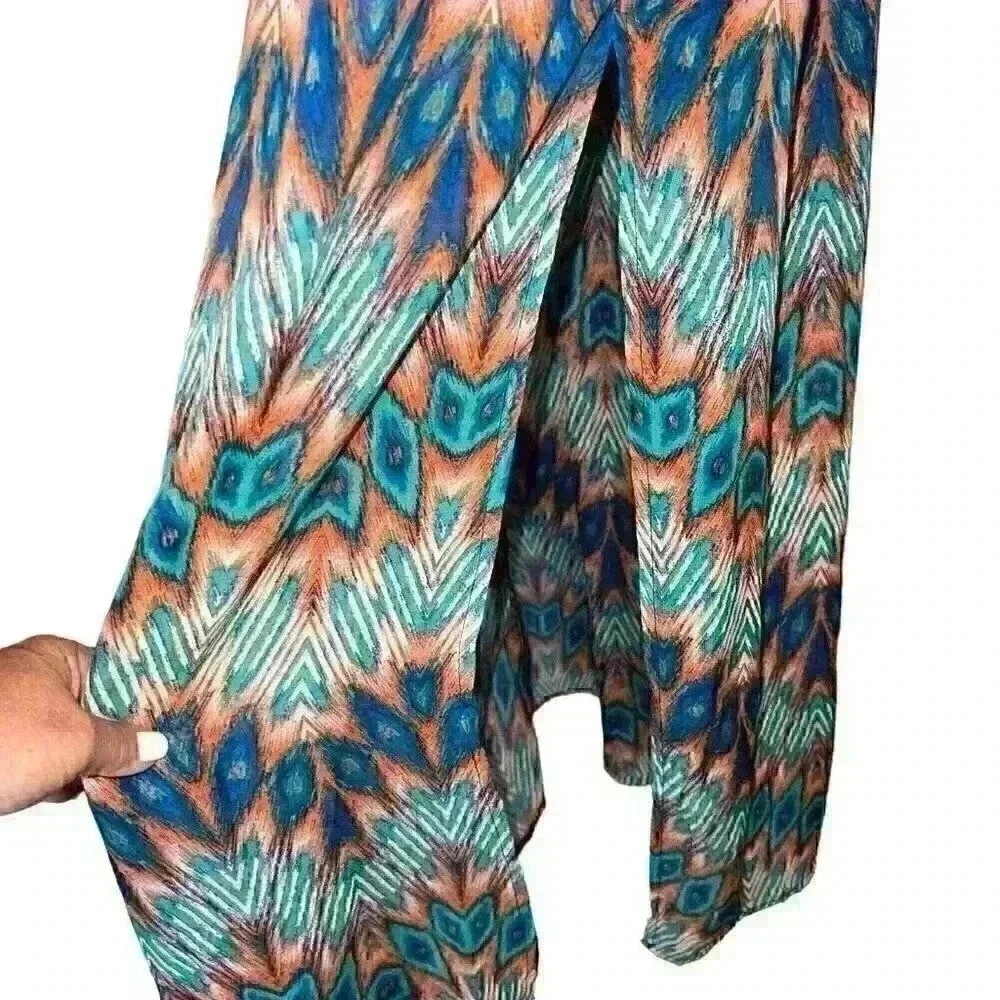 City Triangles Sun Dress Size XL Southwest Print Cruise‎ Party Evening Wear - Picture 7 of 16